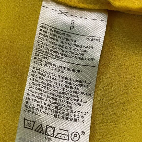 Banana Republic Yellow and White Embroidered Sleeveless Halter Neck Blouse - Picture 7 of 7